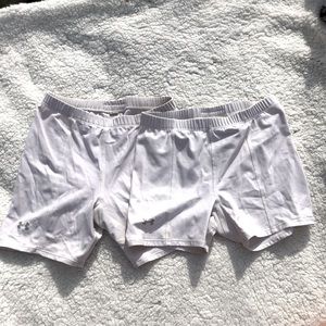 Bundle of White Spandex Bike Shorts